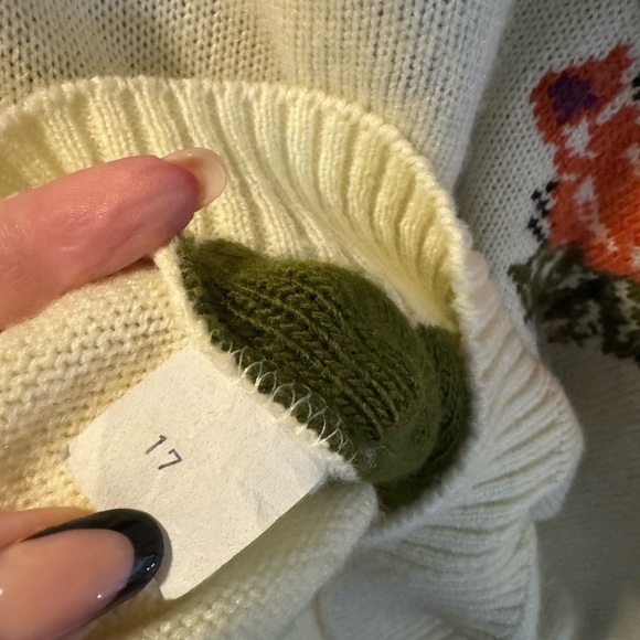 VTG Norton McNaughton Floral Embroidered Sweater Vest 80s Grannycore Teachercore - Picture 3 of 10